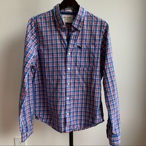 Abercrombie long sleeve plaid shirt size L